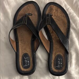 b.o.c. Black Sandals Comfortable Thong Style